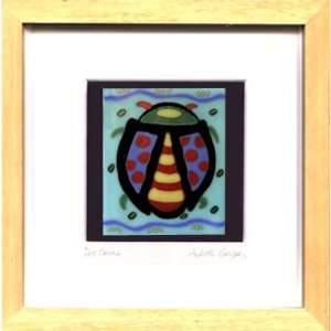  Fused Glass Framed Art, Ladybug