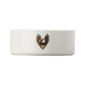  Dog Cat Food Water Bowl Bald Eagle with Feathers 