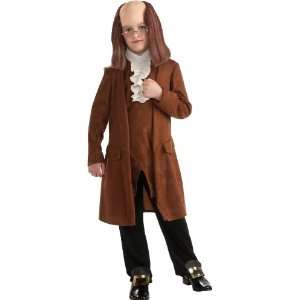 Lets Party By Rubies Costumes Benjamin Franklin Child Costume / Brown 