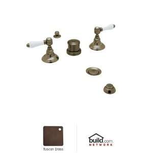 Rohl A1460LPTCB, Rohl Bathroom Faucets, Five Hole Bidet Set With Hex 