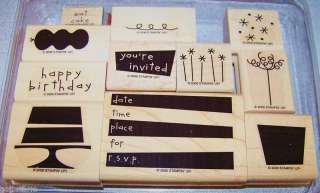 Stampin Up Stamp Set, Balloon, Candles, Happy Birthday Theme Eat Cake 