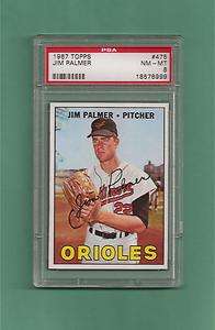 1967 Topps Baltimore Orioles Jim Palmer # 475 PSA 8 NM MT Tough Card 
