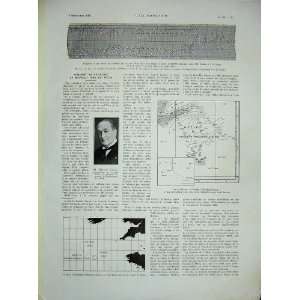    1934 Ship Crew War Bouee Theodore Tissier Map Peche