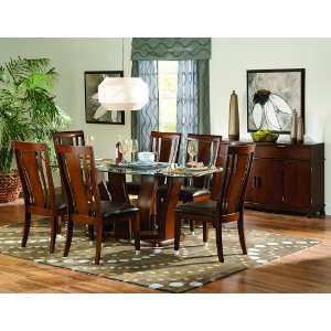   COLLECTION GLASS TOP DINING TABLE CHAIRS SERVER NEW