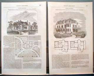 1866 Philadelphia Archtect Published House Floor Plans  