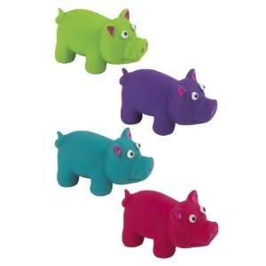  Little Latex Pig (Assorted Colors) 3 Squeak Toy Pet 