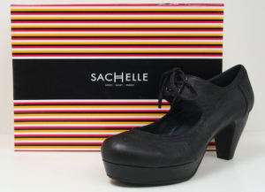 SACHELLE VIRGIN Black Timo Leather Pumps NEW in BOX  