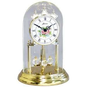 Quartz Time Only German Anniversary Clock Flower Dial in 