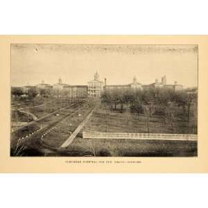  1907 Oshkosh WI Northern Hospital for the Insane Print 