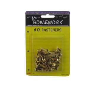  Brass Brad Fasteners   60 ct Assorted sizes Case Pack 48 