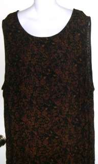 Special Thyme Ltd. brown black sleeveless dress 34  
