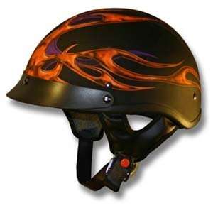  Flat Fire Flame DOT Motorcycle Helmet Automotive