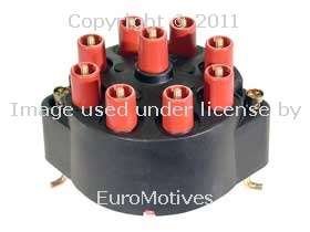 distributor cap threaded stud terminals with black cover on cap brand 