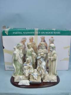 11 Pc. Pastel Nativity Set by International Bazaar, Inc. MIB  
