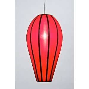  Large Serenity Silk Hanging Lamp   Red