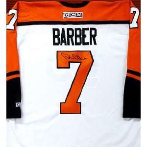 Bill Barber Memorabilia Signed Replica Hockey Jersey