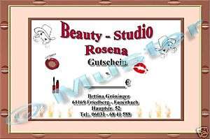 20 Gutscheine Kosmetik Beauty Salon Wellness Gutschein  