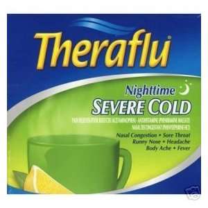  Theraflu Nighttime Severe Cold   10 Packets Health 