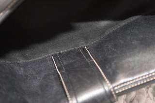 COACH SOHO BLACK/SILVER LEATHER Large Flap handbag 10192 shoulder bag 
