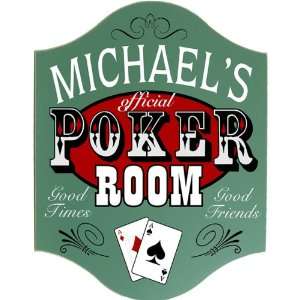  Poker Room Plaque Personalized