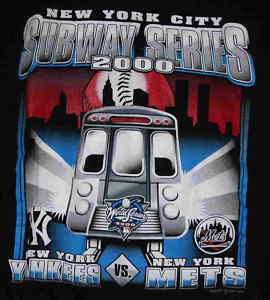 New York City Subway Series T shirt M 2000 Yankees Mets  