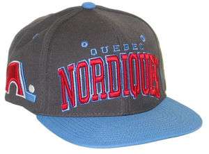   NORDIQUES NHL VINTAGE GRAY SUPER STAR SNAPBACK ADJUSTABLE HAT/CAP NEW