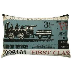  Ticket Pillow in Blue
