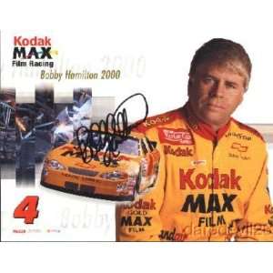    2000 Bobby Hamilton autographed Kodak postcard 