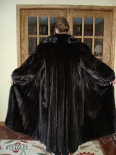 Magnificent SCAASI FEMALE RANCH MINK FUR COAT 52 LENGTH & HUGE 106 