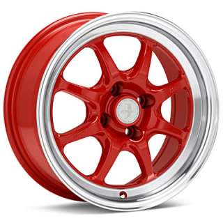 Enkei Classic J Speed (Red w/Machined Lip)