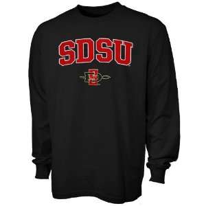 San Diego State Aztecs Black Arch Lettering Long Sleeve T 