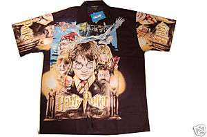 New Harry Potter Button Down Short Sleeve Shirt Large  