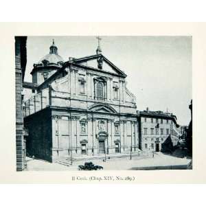 1908 Print Rome Italy Church Gesu Jesuit Society Jesus Christianity 
