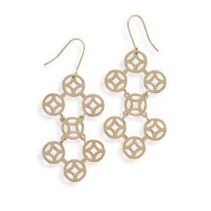   Gold Plated Circle Design Fashion Earrings West Coast Jewelry