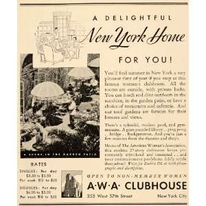 1935 Ad American Womans Association Club House NY   Original Print Ad