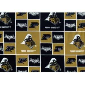  PUR 020 Purdue University, Old Gold & Black Fabric By 