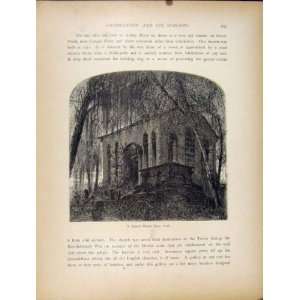  St James Church Goose Creek Chaleston Old Print C1872 