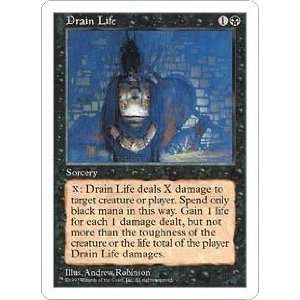  Drain Life Playset of 4 (Magic the Gathering  5th Edition 