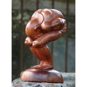  Wood statuette, Bending Yogi