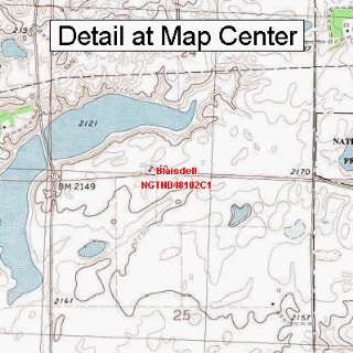  USGS Topographic Quadrangle Map   Blaisdell, North Dakota 