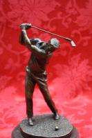 Art Deco Bronze Sculpture Statue Figure Golf Player Golfer  
