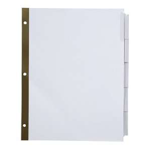  Insertable Tab Index Dividers, White with Clear Tabs, 5 