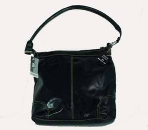 NEW Gianni Bernini Black Leather Handbag Purse 400320037784  