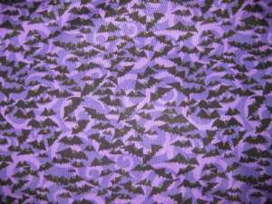 Curtain VALANCE Halloween Black BATS shades of Purple  