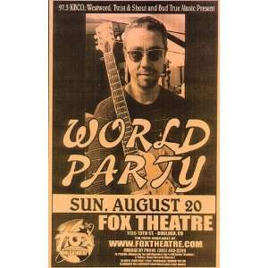  World Party Original Fox Boulder Concert Poster 2006