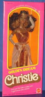 GOLDEN DREAM CHRISTIE Black Barbie Doll Mattel 1980 MIB Mattel  