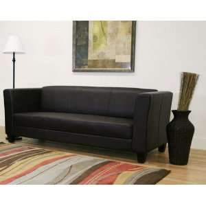  Boyle Dark Brown Faux Leather Sofa and Chair Set Wholesale 