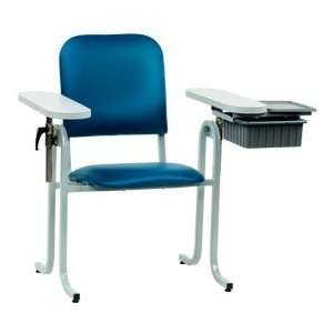 McKesson Blood Draw Chair Upholstered Seat With Drawer Blue   Model 63 