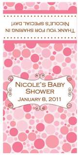 MINI BABY SHOWER CANDY BAR WRAPPERS PINK GIRL DESIGNS  