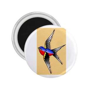  NEW Tattoo Sparrow Bird Fridge Souvenir Magnet 2.25 Free 